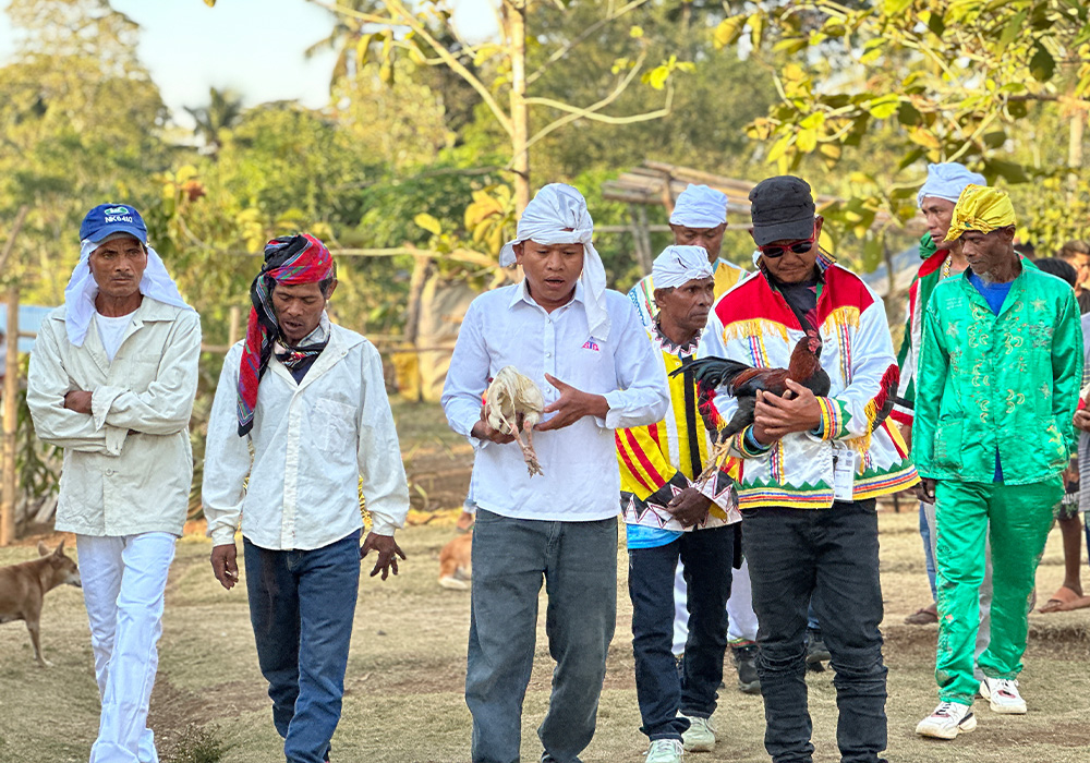 During the ritual offered to their Apo (ancestors), and to Magbabaya (God)