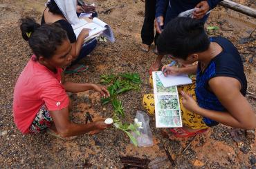 Women and youth actively participated in the practicum on species identification